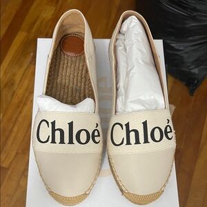 Chloe Cream Espadrille Flats